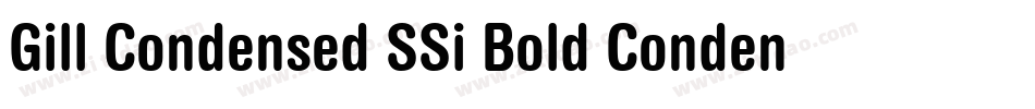 Gill Condensed SSi Bold Condensed字体转换